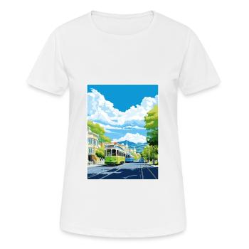 Christchurch Nouvelle-Zélande Vintage Travel Poster WPA - T-shirt respirant Femme - blanc - Devant - AI Model Female 172 dark (172cm)