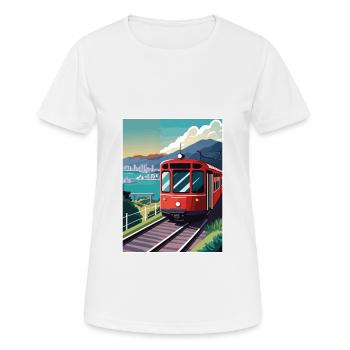 Wellington Nouvelle-Zélande Vintage voyage affiche WPA - T-shirt respirant Femme - blanc - Devant - AI Model Female 172 dark (172cm)