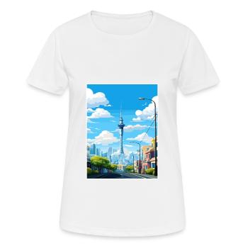 Auckland New Zealand Nz Vintage Travel Poster WPA - Women's Breathable T-Shirt - white - Front - AI Model Female 172 dark (172cm)