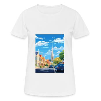 Christchurch Nouvelle-Zélande Vintage Travel Poster WPA - T-shirt respirant Femme - blanc - Devant - AI Model Female 172 dark (172cm)