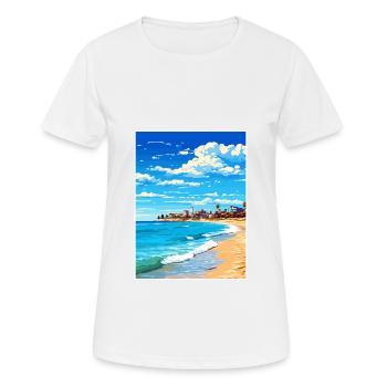 Cottesloe Beach Australie Affiche de voyage Vintage - T-shirt respirant Femme - blanc - Devant - AI Model Female 172 dark (172cm)