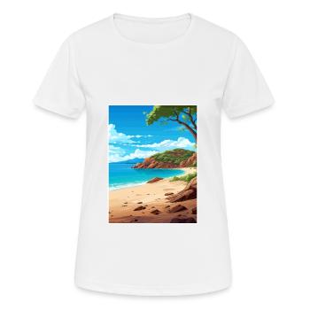 Magnetische Insel Australien Deko Reiseposter - Frauen T-Shirt atmungsaktiv - Weiß - Vorne - AI Model Female 172 dark (172cm)