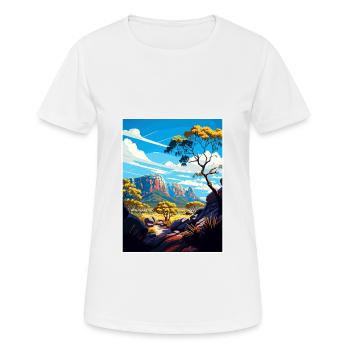 Parc national des Grampians Australie affiche de voyage - T-shirt respirant Femme - blanc - Devant - AI Model Female 172 dark (172cm)