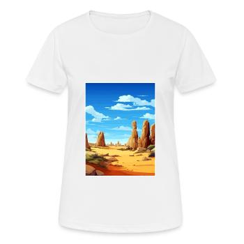 Parc national de Nambung Australie affiche de voyage - T-shirt respirant Femme - blanc - Devant - AI Model Female 172 dark (172cm)