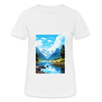 Fiordland Nationalpark Neuseeland Reiseposter - Frauen T-Shirt atmungsaktiv - Weiß - Vorne - AI Model Female 172 dark (172cm)