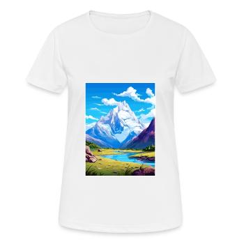 Mount Cook Nationalpark Neuseeland Reiseposter - Frauen T-Shirt atmungsaktiv - Weiß - Vorne - AI Model Female 172 dark (172cm)