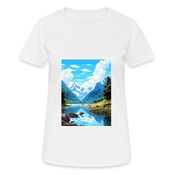 Fiordland Nationalpark Neuseeland Reiseposter - Frauen T-Shirt atmungsaktiv - Weiß - Vorne - AI Model Female 172 dark (172cm)
