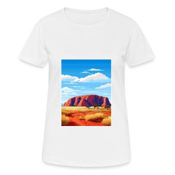 Uluru Kata Tjuta National Park Australia Souvenir - Women's Breathable T-Shirt - white - Front - AI Model Female 172 dark (172cm)
