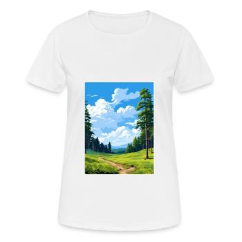 Kaitoke Regional Park Neuseeland Reiseposter - Frauen T-Shirt atmungsaktiv - Weiß - Vorne - AI Model Female 172 dark (172cm)