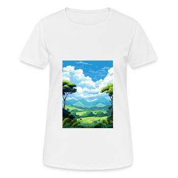 Daintree Rainforest Australie déco affiche de voyage - T-shirt respirant Femme - blanc - Devant - AI Model Female 172 dark (172cm)