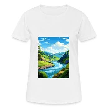 Tal der Giganten Baumwipfelpfade Reiseposter - Frauen T-Shirt atmungsaktiv - Weiß - Vorne - AI Model Female 172 dark (172cm)