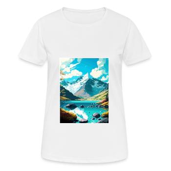 Mount Aspiring National Park New Zealand Souvenir - Women's Breathable T-Shirt - white - Front - AI Model Female 172 dark (172cm)