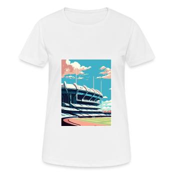 Melbourne Cricket Ground Australi Reiseposter - Frauen T-Shirt atmungsaktiv - Weiß - Vorne - AI Model Female 172 dark (172cm)