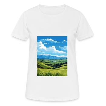 Pukaha National Wildlife Centre Nz Affiche de voyage - T-shirt respirant Femme - blanc - Devant - AI Model Female 172 dark (172cm)