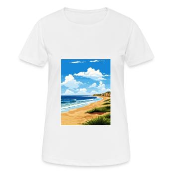 Parc national de Great Sandy, Australie, affiche de voyage - T-shirt respirant Femme - blanc - Devant - AI Model Female 172 dark (172cm)