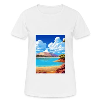 Waiotapu Thermal Wonderland Deco Nouvelle-Zélande - T-shirt respirant Femme - blanc - Devant - AI Model Female 172 dark (172cm)