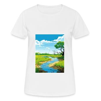 Parc national de Palo Verde Costa Rica affiche de voyage - T-shirt respirant Femme - blanc - Devant - AI Model Female 172 dark (172cm)