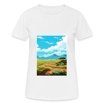 Santa Rosa National Park Costa Rica Travel Poster - Women's Breathable T-Shirt - white - Front - AI Model Female 172 dark (172cm)
