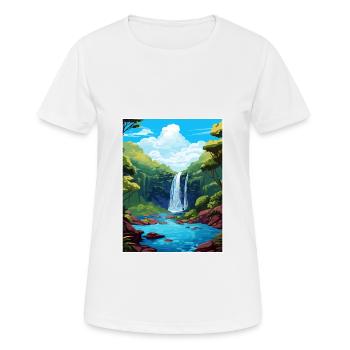 La Paz Waterfall Gardens Costa Rica affiche de voyage - T-shirt respirant Femme - blanc - Devant - AI Model Female 172 dark (172cm)