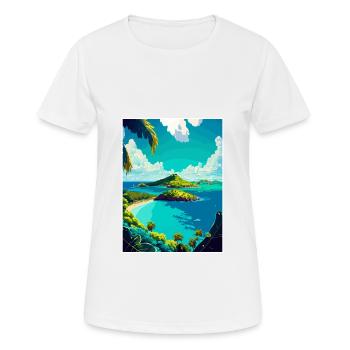 Saint-Vincent-et-les-Grenadines Voyage dans les Caraïbes - T-shirt respirant Femme - blanc - Devant - AI Model Female 172 dark (172cm)