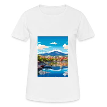 Hobart Australie Au Vintage voyage affiche Souvenir - T-shirt respirant Femme - blanc - Devant - AI Model Female 172 dark (172cm)