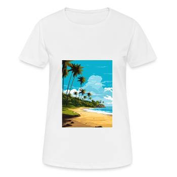 Gandoca Manzanillo Wildlife Refuge, Costa Rica - Frauen T-Shirt atmungsaktiv - Weiß - Vorne - AI Model Female 172 dark (172cm)