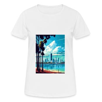 Perth Australien Vintage Reiseposter WPA Souvenir - Frauen T-Shirt atmungsaktiv - Weiß - Vorne - AI Model Female 172 dark (172cm)