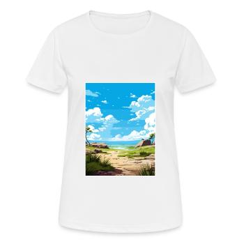Parc national de Barra Hunda Costa Rica affiche de voyage - T-shirt respirant Femme - blanc - Devant - AI Model Female 172 dark (172cm)