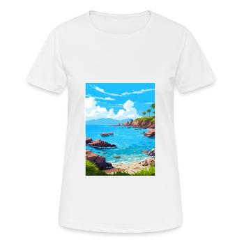 Parc marin national de Las Baulas, Costa Rica Voyage - T-shirt respirant Femme - blanc - Devant - AI Model Female 172 dark (172cm)