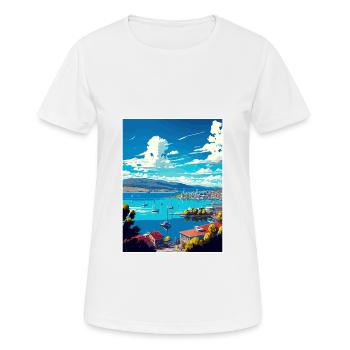 Hobart Australie Vintage voyage affiche Souvenir - T-shirt respirant Femme - blanc - Devant - AI Model Female 172 dark (172cm)