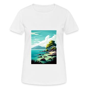 Cairns Australie Vintage voyage affiche Souvenir - T-shirt respirant Femme - blanc - Devant - AI Model Female 172 dark (172cm)