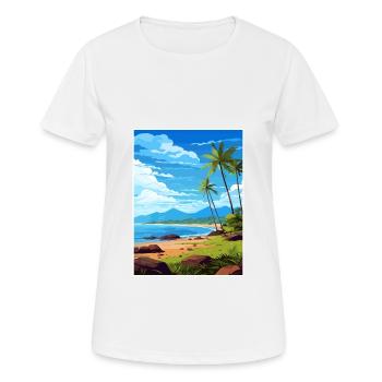 Cairns Australie Vintage voyage affiche Souvenir - T-shirt respirant Femme - blanc - Devant - AI Model Female 172 dark (172cm)