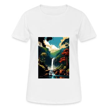 Daintree Australie Vintage voyage affiche Souvenir - T-shirt respirant Femme - blanc - Devant - AI Model Female 172 dark (172cm)
