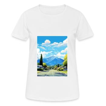 Nelson New Zealand Vintage Travel Poster Souvenir - Women's Breathable T-Shirt - white - Front - AI Model Female 172 dark (172cm)