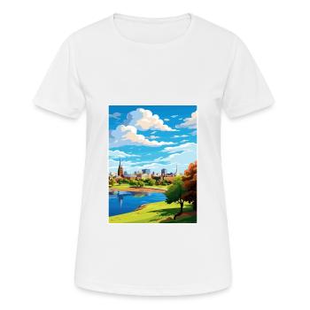 Adelaide Australien Vintage Reiseposter Souvenir - Frauen T-Shirt atmungsaktiv - Weiß - Vorne - AI Model Female 172 dark (172cm)