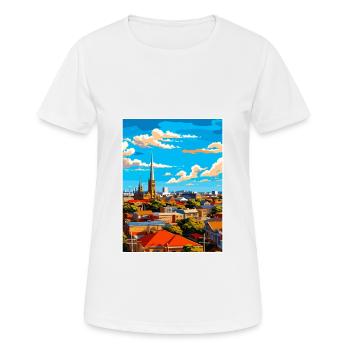 Adelaide Australien Vintage Reiseposter Souvenir - Frauen T-Shirt atmungsaktiv - Weiß - Vorne - AI Model Female 172 dark (172cm)