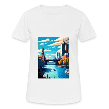 Melbourne Australie Vintage voyage affiche Souvenir - T-shirt respirant Femme - blanc - Devant - AI Model Female 172 dark (172cm)