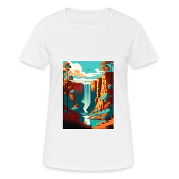 Kimberley Australie Vintage voyage affiche Souvenir - T-shirt respirant Femme - blanc - Devant - AI Model Female 172 dark (172cm)