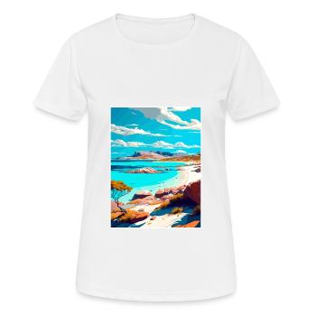 Esperance Australie Vintage voyage affiche Souvenir - T-shirt respirant Femme - blanc - Devant - AI Model Female 172 dark (172cm)