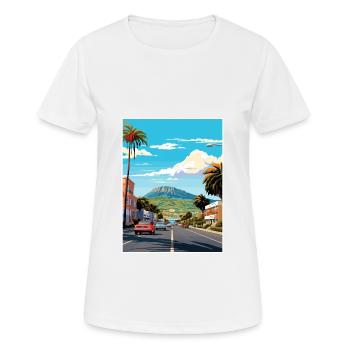 Tauranga Nouvelle-Zélande Vintage voyage affiche WPA Art - T-shirt respirant Femme - blanc - Devant - AI Model Female 172 dark (172cm)