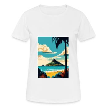 Tauranga Nouvelle-Zélande Vintage voyage affiche WPA Art - T-shirt respirant Femme - blanc - Devant - AI Model Female 172 dark (172cm)