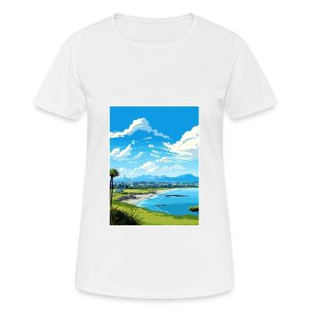 Tauranga Nouvelle-Zélande Vintage voyage affiche WPA Art - T-shirt respirant Femme - blanc - Devant - AI Model Female 172 dark (172cm)