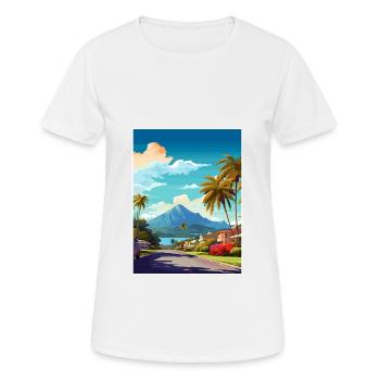 Tauranga Nouvelle-Zélande Vintage voyage affiche WPA Art - T-shirt respirant Femme - blanc - Devant - AI Model Female 172 dark (172cm)