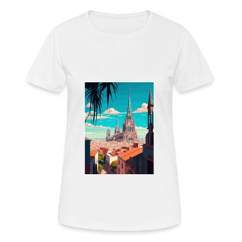 Guadalajara Decoration Vintage Travel Poster WPA - Women's Breathable T-Shirt - white - Front - AI Model Female 172 dark (172cm)