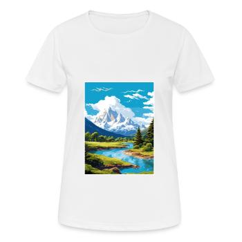 San Martin De Los Andes Vintage voyage affiche WPA - T-shirt respirant Femme - blanc - Devant - AI Model Female 172 dark (172cm)