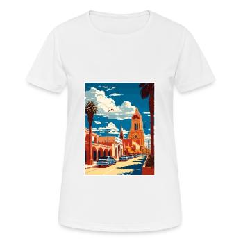 Guadalajara Decoration Vintage Travel Poster WPA - Women's Breathable T-Shirt - white - Front - AI Model Female 172 dark (172cm)