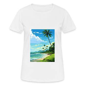 Péninsule d’Osa Costa Rica Vintage voyage affiche WPA - T-shirt respirant Femme - blanc - Devant - AI Model Female 172 dark (172cm)