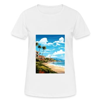 Heilige Teresa Costa Rica Vintage Reiseposter WPA - Frauen T-Shirt atmungsaktiv - Weiß - Vorne - AI Model Female 172 dark (172cm)