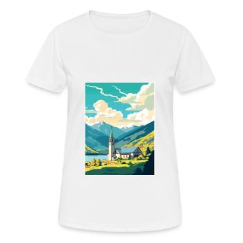 San Martin De Los Andes Vintage voyage affiche WPA - T-shirt respirant Femme - blanc - Devant - AI Model Female 172 dark (172cm)