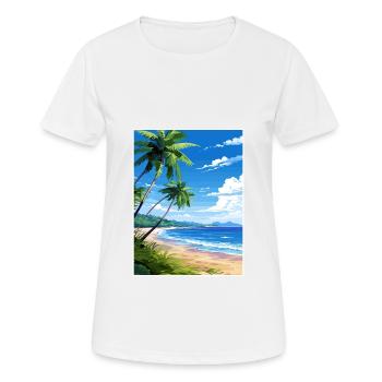 Péninsule d’Osa Costa Rica Vintage voyage affiche WPA - T-shirt respirant Femme - blanc - Devant - AI Model Female 172 dark (172cm)